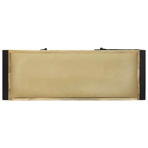 Bank Schrank Braun Massivholz Mango 100x35x50 cm