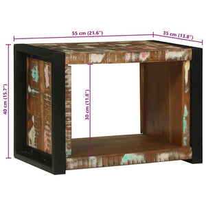 Wandwürfel Braun Massivholz 55x35x40cm
