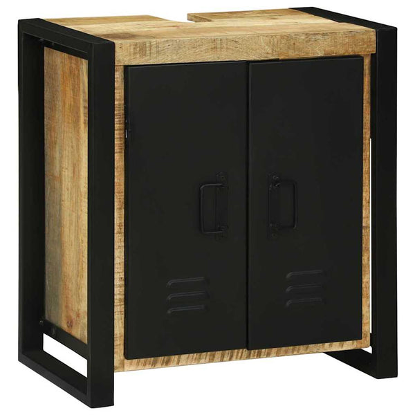Waschbeckenunterschrank Braun Mango Massivholz