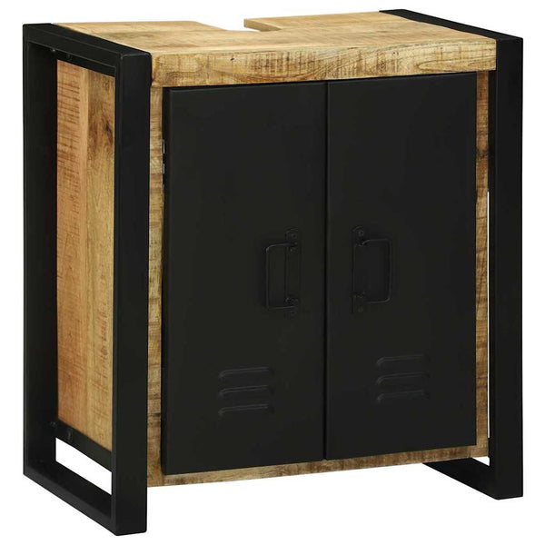 Waschbeckenunterschrank Braun Mango Massivholz