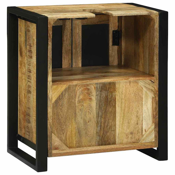 Waschbeckenunterschrank Braun Mango Massivholz