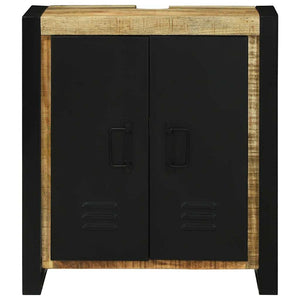 Waschbeckenunterschrank Braun Mango Massivholz