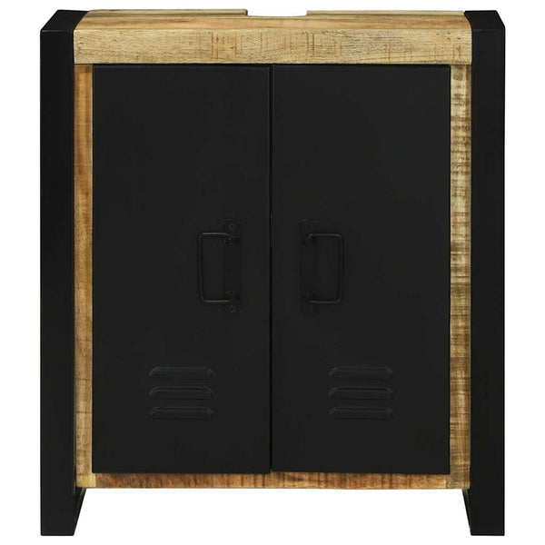 Waschbeckenunterschrank Braun Mango Massivholz