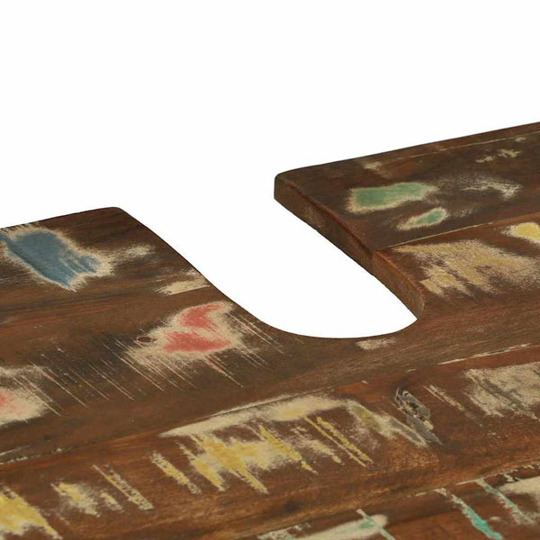 Brauner Waschbeckenunterschrank aus Massivholz