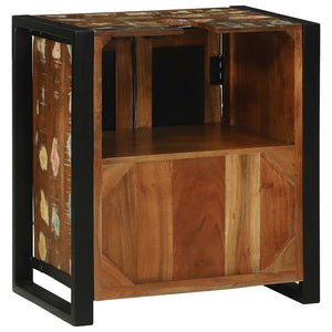 Brauner Waschbeckenunterschrank aus Massivholz
