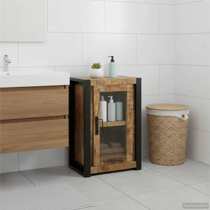 Badezimmerschrank Mango Massivholz Braun