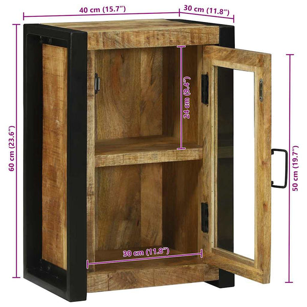 Badezimmerschrank Mango Massivholz Braun