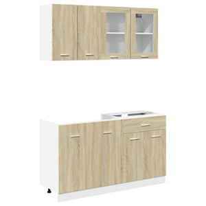 4-tlg Küchenschrank Set Sonoma-Eiche