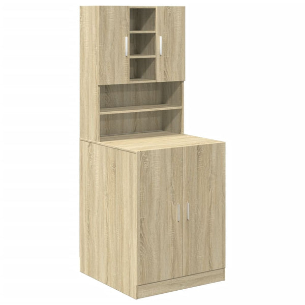 Waschmaschinenschrank Sonoma Eiche 2er Set