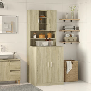 Waschmaschinenschrank Sonoma Eiche 2er Set