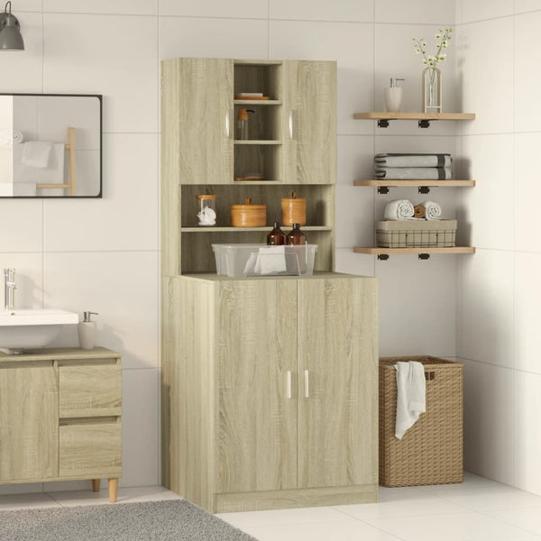 Waschmaschinenschrank Sonoma Eiche 2er Set