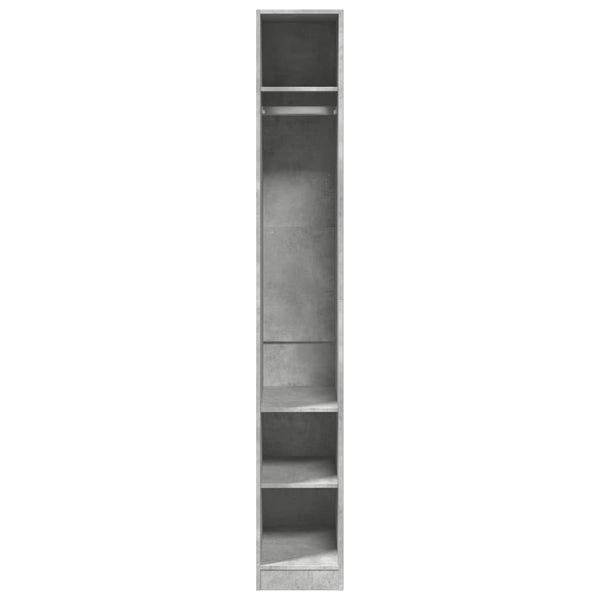Kleiderschrank Betongrau 30x50x200 cm