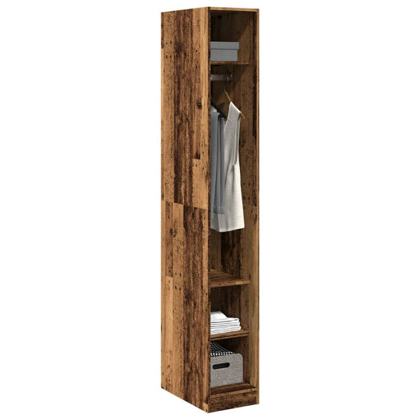 Kleiderschrank Altholz-Optik, 200 cm hoch