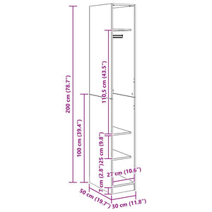 Kleiderschrank Artisan Eiche 30x50x200 cm