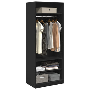 Schwarzer Kleiderschrank 80x200 cm