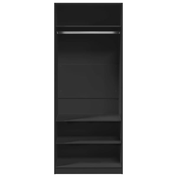 Schwarzer Kleiderschrank 80x200 cm