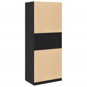 Schwarzer Kleiderschrank 80x200 cm
