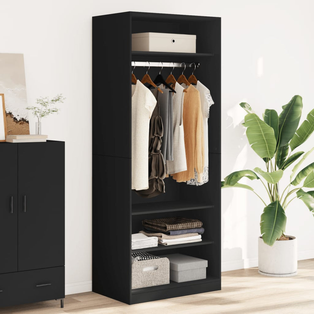 Schwarzer Kleiderschrank 80x200 cm