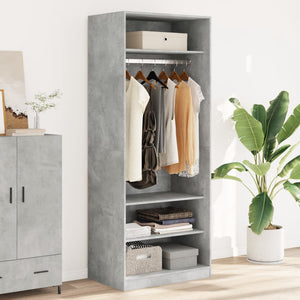 Kleiderschrank Betongrau 80x50x200 cm