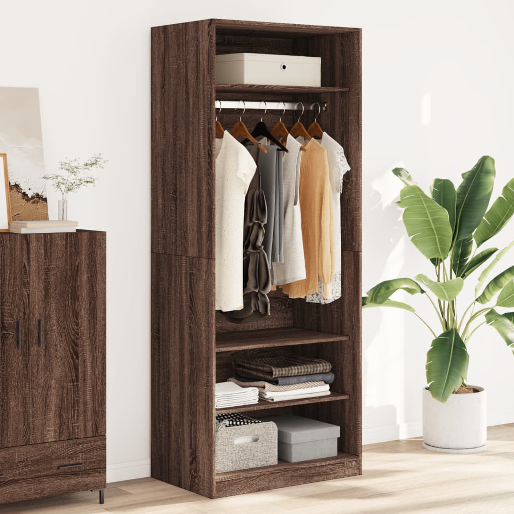 Kleiderschrank Braun Eichenoptik 80x200 cm