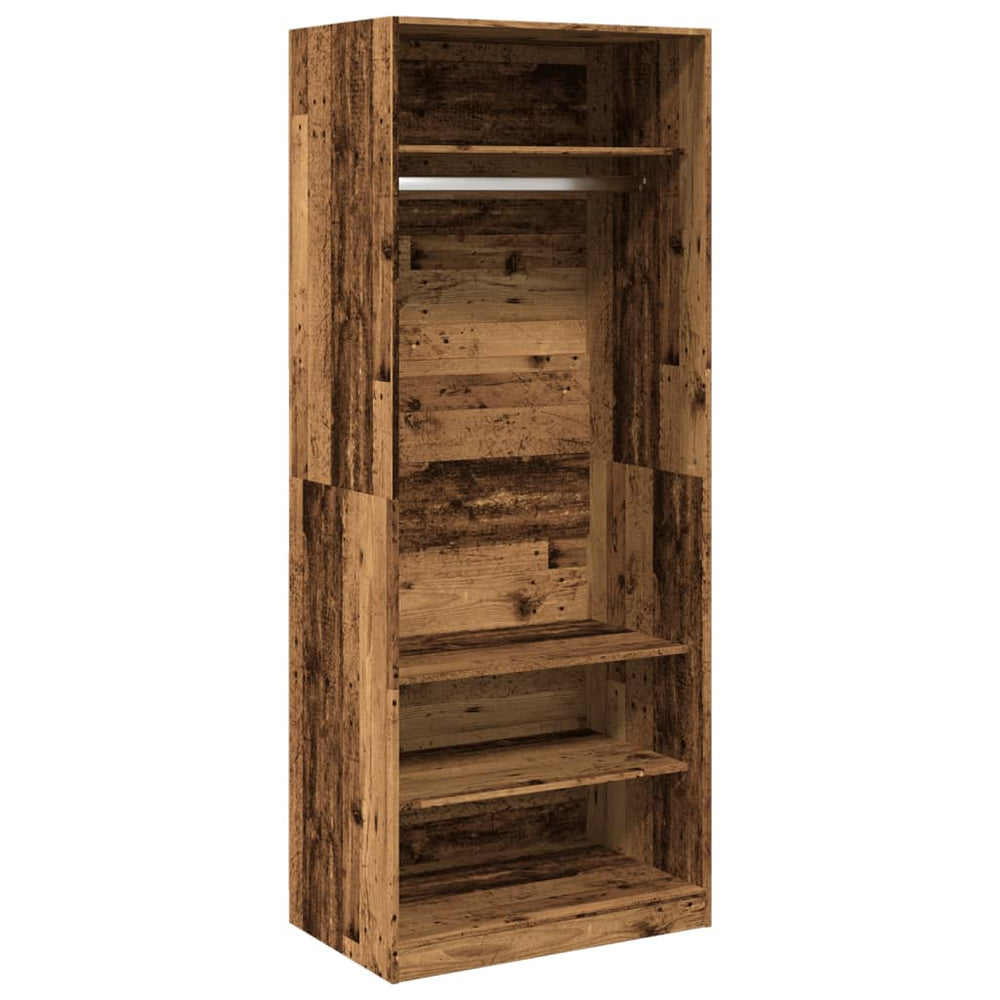 Kleiderschrank Altholz-Optik 80x200 cm