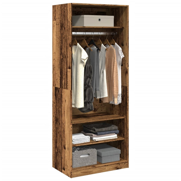 Kleiderschrank Altholz-Optik 80x200 cm