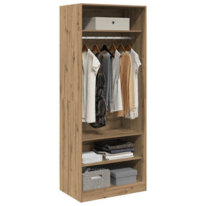 vidaXL Armoire chêne artisan 80x50x200 cm bois d'ingénierie