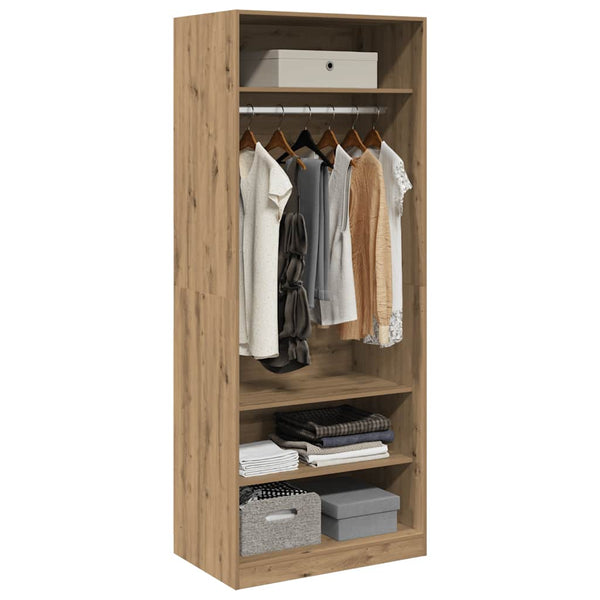vidaXL Armoire chêne artisan 80x50x200 cm bois d'ingénierie