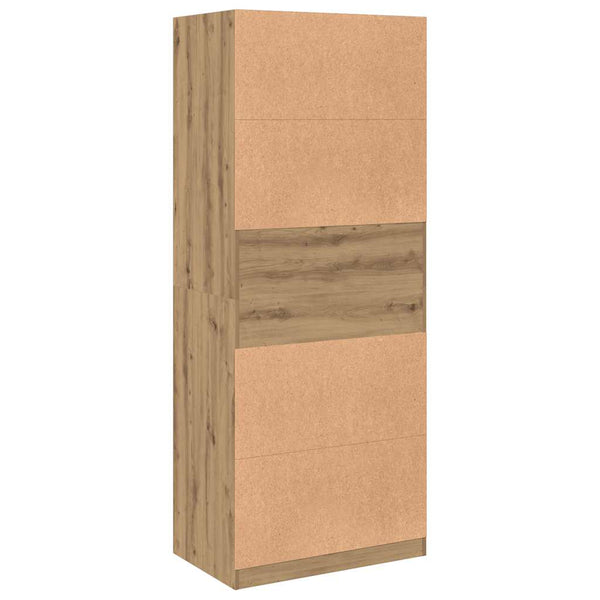 vidaXL Armoire chêne artisan 80x50x200 cm bois d'ingénierie