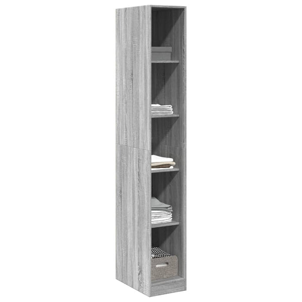 Kleiderschrank Grau Sonoma 30x50x200 cm