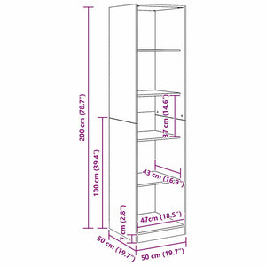 Kleiderschrank Artisan Eiche 50x50x200 cm