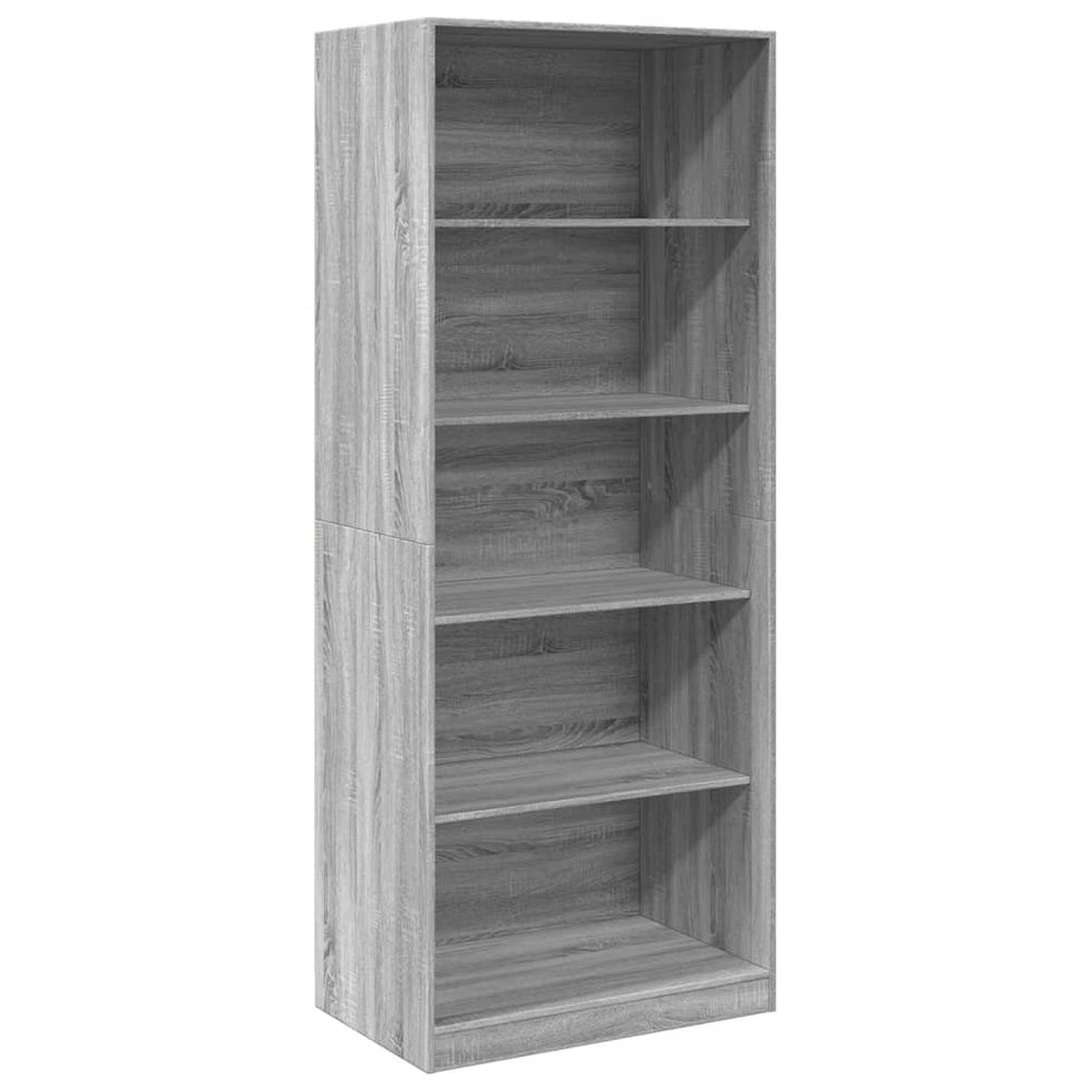 Kleiderschrank Grau Sonoma 80x50x200 cm