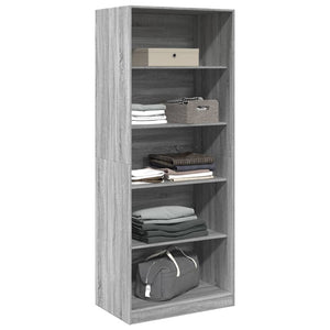 Kleiderschrank Grau Sonoma 80x50x200 cm