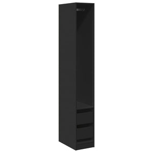 Schwarzer Kleiderschrank 30x50x200 cm