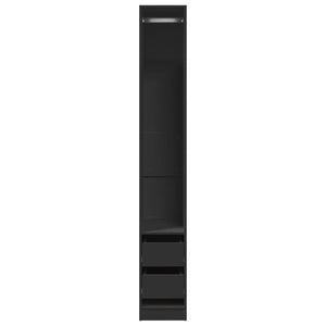 Schwarzer Kleiderschrank 30x50x200 cm