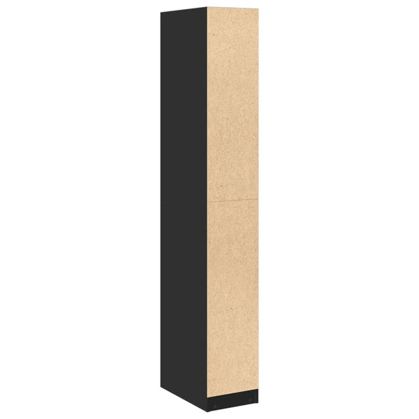 Schwarzer Kleiderschrank 30x50x200 cm