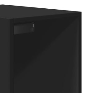 Schwarzer Kleiderschrank 30x50x200 cm