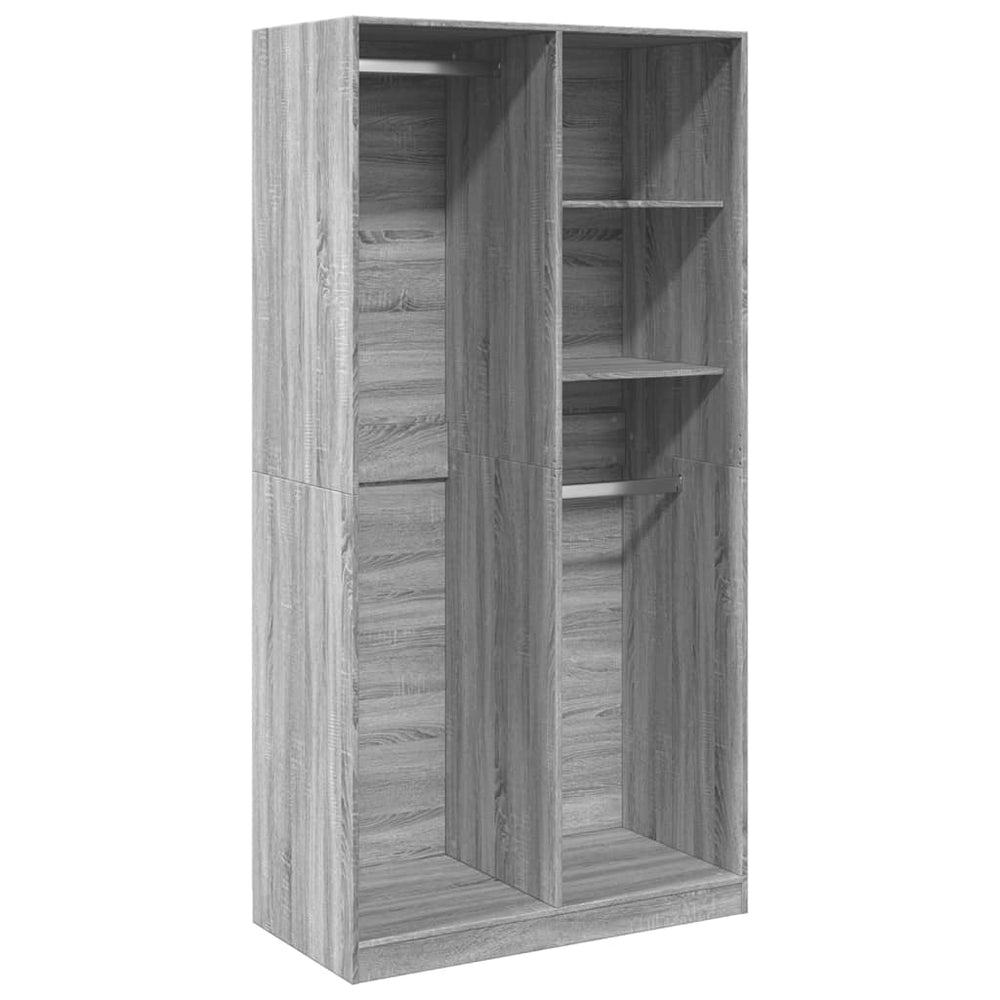 Kleiderschrank Grau Sonoma 100x50x200 cm