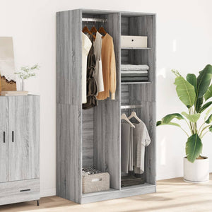 Kleiderschrank Grau Sonoma 100x50x200 cm