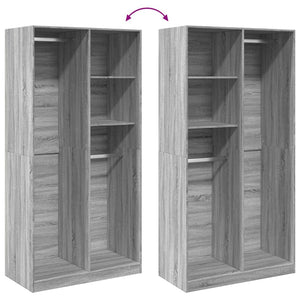 Kleiderschrank Grau Sonoma 100x50x200 cm