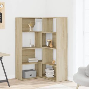 Eck Bücherregal Sonoma Eiche 4-Etagen