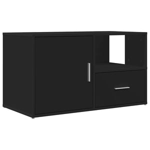 Eckregal Schwarz 200x40x45 cm