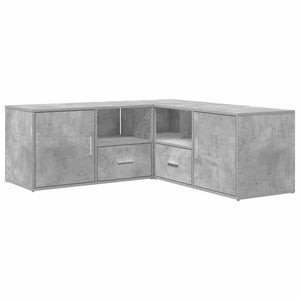 Eckregal Betongrau 200x40x45 cm