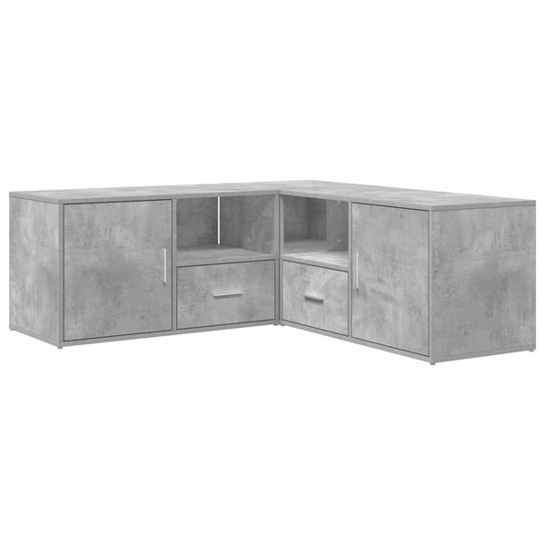 Eckregal Betongrau 200x40x45 cm