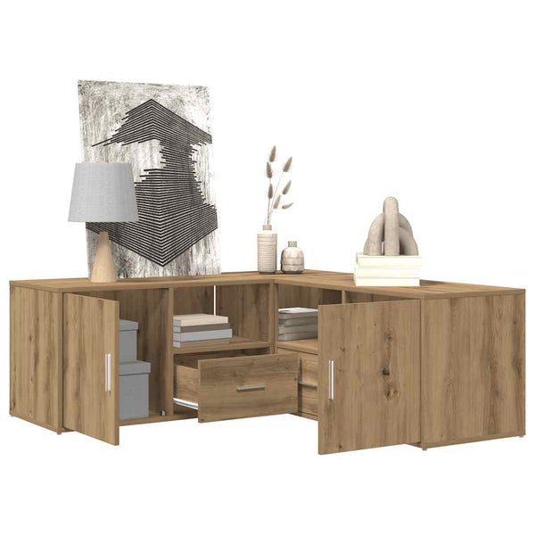 Eckregal Artisan-Eiche 200x40x45 cm