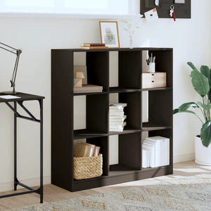 Schwarzes Bücherregal 102x32x108 cm