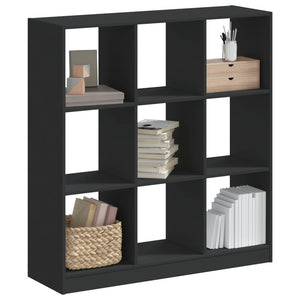 Schwarzes Bücherregal 102x32x108 cm