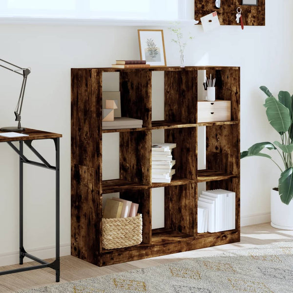 vidaXL Bibliothèque chêne fumé 102x32x108 cm bois d'ingénierie