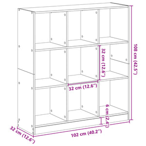 Bücherregal Braun Eichenoptik 102x108 cm