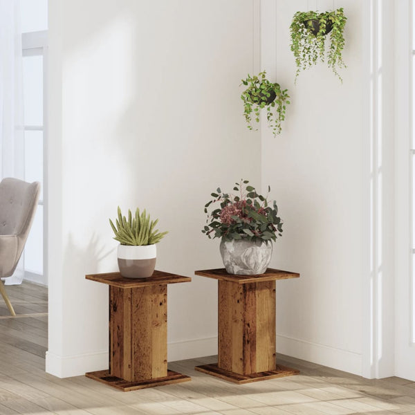 Pflanzenständer 2er Set Altholz-Optik 30x40 cm